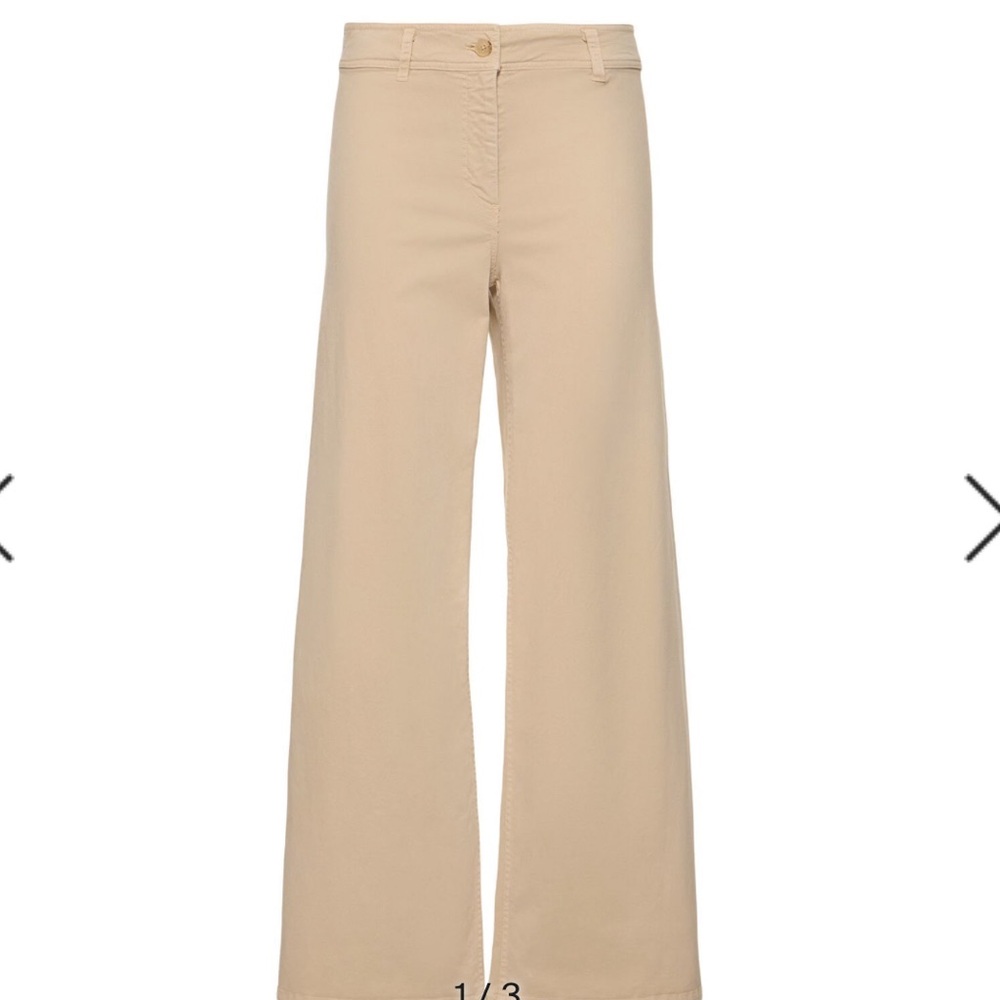 Nili Lotan Megan High Rise Wide Pant in Beige